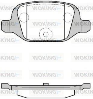 Колодки тормозные дисковые задние Citroen Nemo 1.4 08-,Citroen Nemo 1.4 09- (P62 WOKING P627300