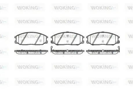 Колодки тормозные диск. перед. Ssang Yong Rexton I, Action I, Kyr WOKING P671312