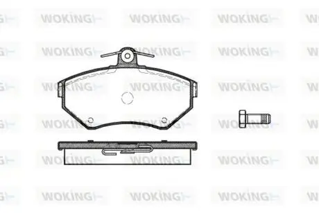 Гальмівні колодки перед. AUDI A4/SEAT CORDOBA/VW PASSAT 1.6-1.9DH 94-02 (TRW) WOKING P7313.10