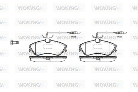 Колодки гальмівні WOKING P7343.04 (фото 1)