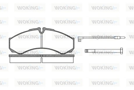 Гальмівні колодки Daily (04-21) WOKING P7513.02