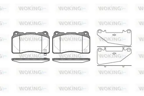 Колодки гальмівні WOKING P7663.32