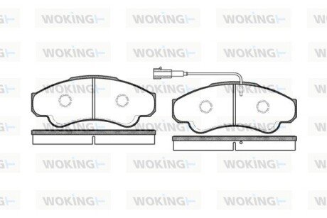 Колодки гальмівні WOKING P8593.01