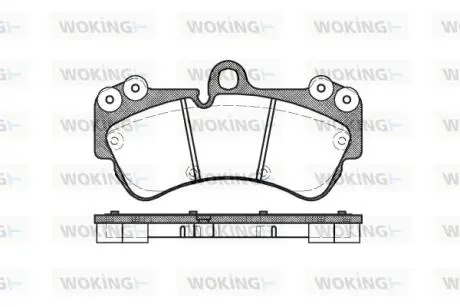 Колодки тормозные дисковые передние Porsche Cayenne 3.0 02-10,Porsche Cayenne 3. WOKING P894300