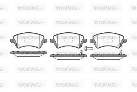 Гальмівні колодки перед. Corolla (04-13) WOKING P9223.12