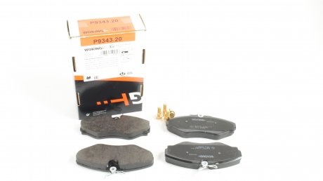 Колодки тормозные дисковые передние, renault trafic/vivaro, 01- WOKING P9343.20 (фото 1)