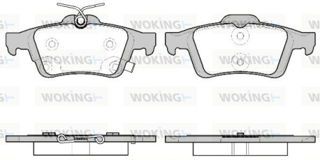 Колодки гальмівні Ford Focus III / задн (P9423.11) WOKING P942311