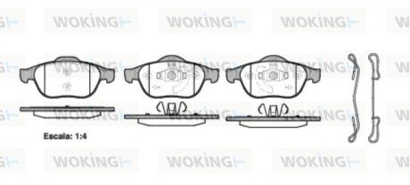 Колодки тормозные WOKING P9433.20