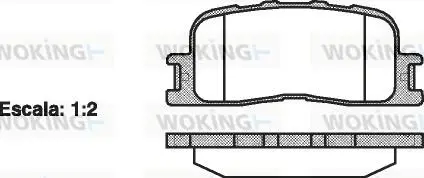 Гальмівні колодки зад. Toyota Camry 01-06 (akebono) (93x38x16) WOKING P9543.00