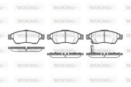 Колодки гальмівні WOKING P9753.01