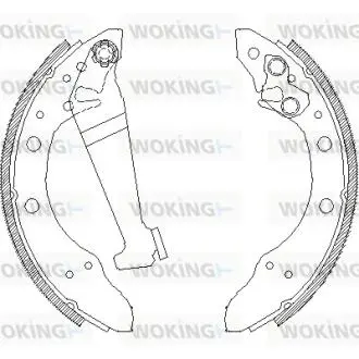Колодки тормозные барабанные WOKING Z4046.01