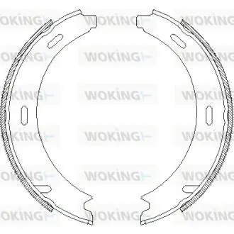 Колодки тормозные барабанные задние Mercedes-benz A-class (w169) 1.5 04-12,Merce WOKING Z409301
