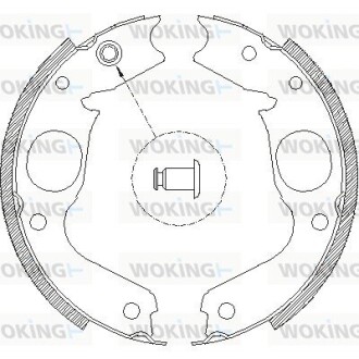 Колодки гальмівні барабанні WOKING Z4148.00