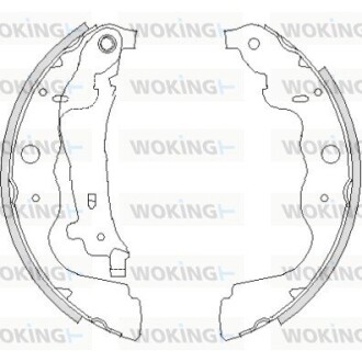 Колодки тормозные барабанные WOKING Z4237.00