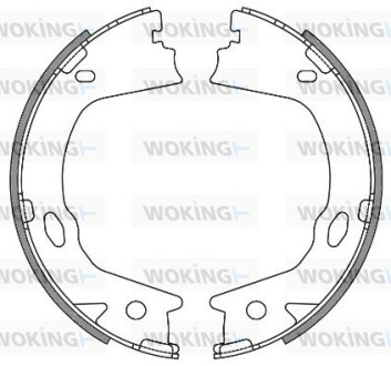 Колодки тормозные барабанные задние Hyundai Grandeur 2.2 03-,Hyundai Grandeur 3. WOKING Z465700 (фото 1)