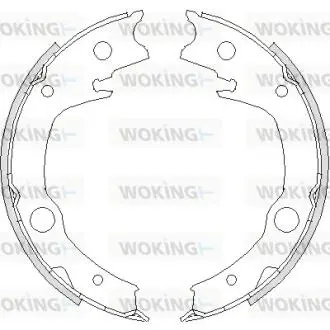 Колодки ручного гальма Corolla 02-07/Avensis 03-08/Echo 99-05 WOKING Z4729.00