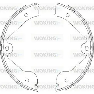 Колодки тормозные барабанные WOKING Z4735.00