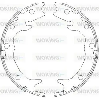 Колодки тормозные барабанные задние Honda Accord vii 2.0 03-12,Honda Accord vii WOKING Z473700