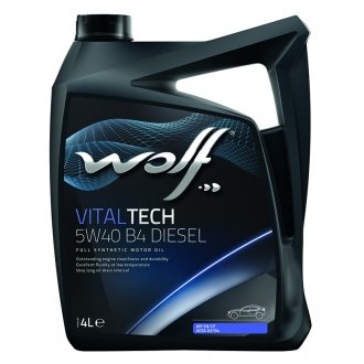 Масло моторное Vitaltech B4 Diesel 5W-40 (4л) Wolf 8334009
