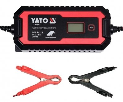 Импульсное зарядное устройство 6/12V (4A) (до 90 Ah) YATO YT-83000