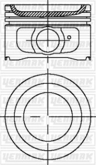 Поршень с кольцами і пальцем (размер отв. 83 / STD) CITROEN Berlingo 1.8 (4цл.) (XU7 JP K TR) Yenmak 31-03887-000