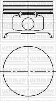 Поршень с кольцами і пальцем (размер отв. 79,50/ STD) RENAULT LOGAN 1.4 04- (4цл.) (K7J) Yenmak 31-04169-000