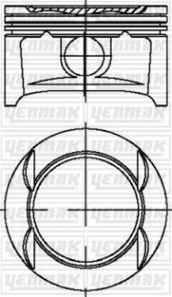 Поршень с кольцами і пальцем (размер отв. 73,40 /STD) OPEL ASTRA G 1.4 (4цл.) (Z1, 4XEP Euro 4) Yenmak 31-04214-000 (фото 1)