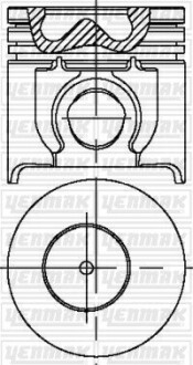 Поршень с кольцами і пальцем (размер отв. 93.67 / STD) FORD TRANSIT -00 (2.5 DI TC) Yenmak 31-04252-000 (фото 1)