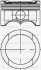 Поршень с кольцами і пальцем (размер отв. 81.01/STD) VW Caddy 1.6 Golf V/VI 1.6 (4ц.) (BFQ) Yenmak 31-04316-000 (фото 1)