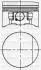 VW Поршень с кольцами і пальцем (размер отв. 81,01 / STD) Golf, Passat 1.8 96-, AUDI A4/A6 (4ц) (ADR, AGN, APT, ARG 125 PS) Yenmak 31-04336-000 (058107065J) (фото 1)
