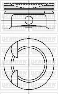 Поршень с кольцами і пальцем (размер отв. 77 / STD) (G4FC) Yenmak 31-04491-000