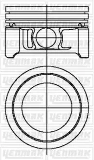 DB Поршень с кольцами і пальцем (размер отв. 66,75/+0.25) Smart 0,7 03- (M 160/1 0.7L (37 kW)) Yenmak 31-04698-025