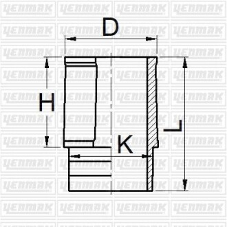 Гильза цилиндра (размер отв. 83 / STD) CITROEN Berlingo 1.8 (4цл.) (205-309-405B) Yenmak 51-05881-000