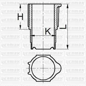 Гильза цилиндра (размер отв. 86.00/STD) RENAULT Master Trafic 2.1D (R18-25 TD - J8 S) Yenmak 51-95908-000