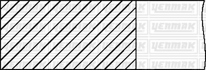 Комплект поршневих кілець RENAULT R11, R19, R21 1.7 (81.5/0.5) (1,75/2/3) Yenmak 91-09158-050 (фото 1)