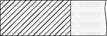 Комплект поршневих кілець (79,76/0.25) (1.75/2.0/3.0) VW, AUDI, SKODA 1.4- 1.9TDI Yenmak 91-09309-025 (фото 1)