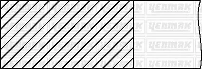 Комплект поршневих кілець (82,51/STD) (1,2/1,2/2,0) AUDI A3/A4/A5/Q3/Q5 1.8-2.0TFSI, SKODA Octavia 1.8-2.0TSI, VW Golf/Polo/Tiguan 1.8-2.0TSI/FSI Yenmak 91-09329-000