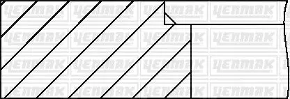 Комплект поршневих кілець FIAT Scudo 1.6i -00 (86.4/STD) (1.5/1.75/3) Yenmak 91-09395-000