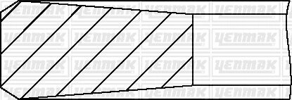 Комплект поршневих кілець RENAULT Master 2.8 dTI 98- (94.8/0.4) (2.5/2/2.5) Yenmak 91-09691-040