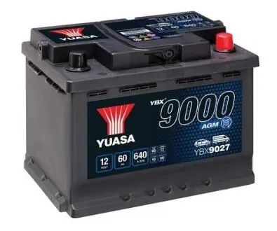 12V 60Ah AGM Start Stop Plus Battery (0) YUASA YBX9027