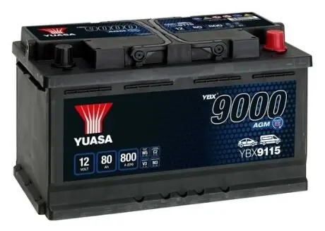 12V 80Ah AGM Start Stop Plus Battery (0) YUASA YBX9115
