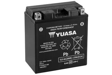МОТО 12V 18,9Ah High Performance MF VRLA Battery (сухозаряжений) YUASA YTX20CH-BS (фото 1)