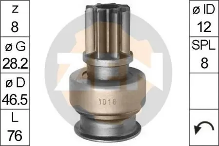 Бендикс стартера ZEN ZN1018