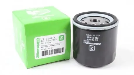 Фильтр масляный, Combo 94-01,Vectra 88-95, Aveo,Tacuma 05-, Captiva 06-,Espero 91-99 Zilbermann 03-034