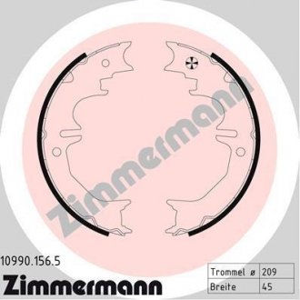 Колодки стояночного тормоза ZIMMERMANN 10990.156.5 (фото 1)