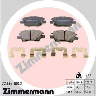 Гальмівні колодки ZIMMERMANN 22334.180.2