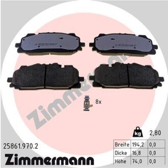 Тормозные колодки ZIMMERMANN 258619702