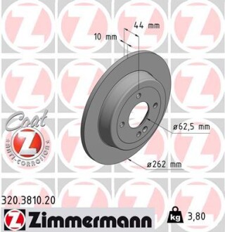 Диск гальмівний ZIMMERMANN 320.3810.20