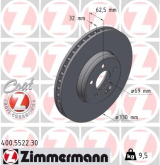 Тормозной диск FORMULA S ZIMMERMANN 400552230