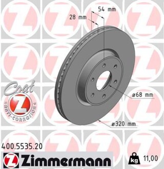 Тормозной диск ZIMMERMANN 400.5535.20